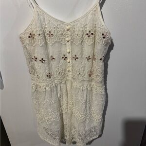 Candie's Cream Floral Lace Camisole